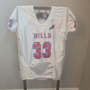 Red, White, and Blue Buffalo Bills Jersey---mens Small